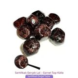 Sertifikalı Tamburlanmış Lal Granat Garnet Taşı Kütle (3 Adetli)