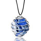 Sertifikalı Tel Sargılı Kafes Model Lapis Lazuli Taşı Kolye
