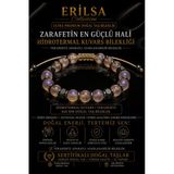 Sertifikalı Terahertz - Aura Hidrotermal Kuvars Taşı Bileklik - 8 Mm Ayarlanabilir Doğal Taş Unisex