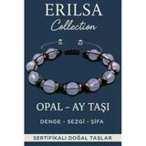 Sertifikalı Terahertz & Opal - Ay Taşı Bileklik – İlham, Duygusal Şifa ve Koruma