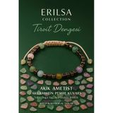 Sertifikalı Tiroit Ve Guatr Dengesi Bilekliği – Ametist, Akik, Pembe Kuvars, Akuamarin (6 Mm)