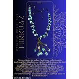 Sertifikalı Turkuaz Doğal Taş El Yapımı Tasarım Kolye