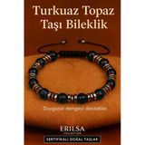 Sertifikalı Turkuaz Topaz Taşı Bileklik 8X8 Mm – Duygusal Denge Ve Huzur Taşı