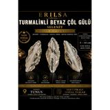 Sertifikalı Turmalinli Beyaz Çöl Gülü Selenit Taşı Kütle - 5-10 Cm Doğal Ham Kristal Nadir Parça