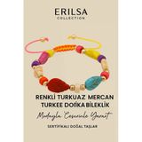 Sertifikalı Yaprak Renkli Turkuaz Mercan Dorika Taşı Bileklik – Modayla Cesur Ol, Ruhunu Yansıt