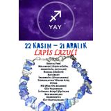 Sertifikalı Yay Burcu Lapis Lazuli Taşı Bileklik