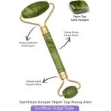 Sertifikalı Yeşim Taşı Yüz Masaj Aleti - Kütle Hediyeli
