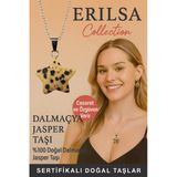 Sertifikalı Yıldız Model Dalmaçya Jasper Doğal Taş Kolye – Enerji Denge Ve Koruma Taşı