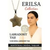 Sertifikalı Yıldız Model Labradorit Doğal Taş Kolye – Güç Ve Sezgi Taşı