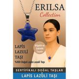 Sertifikalı Yıldız Model Lapis Lazuli Kolye Bilgelik Ve Sakinlik Veren Doğal Taş