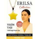 Sertifikalı Yıldız Model Yeşim Doğal Taş Kolye – Şifa Uyum Ve Şefkat Taşı