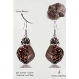 Sertifikalı Zirkon Taşlı Model Ham İşlenmemiş Lal - Garnet - Granat Taşı Küpe