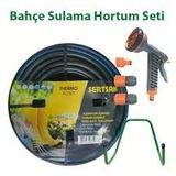 Sertsan Bahçe Sulama Seti 6 Fonksiyonlu Tabanca, Ayar Seti, Hortum Askısı Ve 20 Metre Termo Kauçuk Hortum