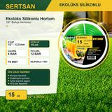Sertsan Ekolüks Silikonlu Bahçe Hortumu 1/2 Inç - 12,5 mm 15 M 4/12 Bar