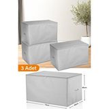 Sertstil 3 Adet - Büyük Boy Gri Benekli Hurç - 74 X 46 X 46 Cm