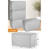 Sertstil 4 Adet - Büyük Boy Gri Benekli Hurç - 74 X 46 X 46 Cm