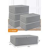 Sertstil 5 Adet - Büyük Boy Baza Altı Antrasit Hurç 62 X 46 X 22 Cm