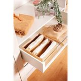 Sertstil 6 Bölmeli Çekmece Içi Dolap Kıyafet Iç Çamaşırı Katlanabilir Düzenleyici Organizer Kutu 28x28x12cm Martı Bej