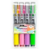 Serve 5784129 Likit Karışık Pastel Renkler 4'lü Fosforlu Kalem