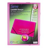 Serve A4 Lastikli Dosya Pembe Sv-6980