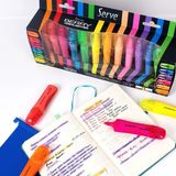 Serve - Berry Highlighter Fosforlu Kalemler 12'li Set (6 Pastel + 6 Neon Renk)
