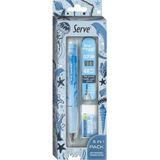 Serve Deep Doğa Temalı Mekanik Versatil Uçlu Kalem Uç-Silgi 3 Lü Okul Seti 0.7 - Mavi