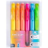 Serve Deep Mekanik Kurşun Kalem 0.7 mm Fosforlu Renkler ile Ergonomik Tasarım 6'lı Set