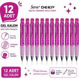 Serve Deep Versatil Kalem Uzay Temalı - Metalik Pembe 12'li Paket