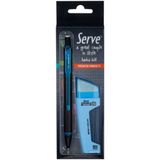 Serve Double Gök Mavisi Fosforlu Kalem+Shake It 0.7 mm Mavi Mekanik Kurşun Kalem