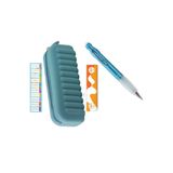 Serve Makı Yumuşak Silikon Kalem Çantası (Mavi) ve Deep Metalik Versatil Kalem 0.7mm+Sezgistore Ayraç