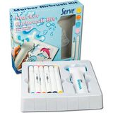 Serve Marker Airbrush Kit – 12 Adet Keçeli Kalem - 12'li - Beyaz