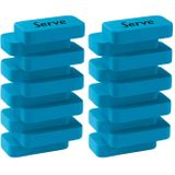 Serve Steps Silgi Fosforlu Mavi Tekli Pet (2 paketi)