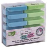 Serve Steps Silgi Pastel Gök Mavisi - Elma Yeşil 2'li - Mavi - Yeşil