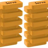Serve Steps Silgi Pastel Hardal Sarisi Tekli Pet 2li paket