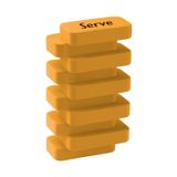 Serve Steps Silgi Pastel Hardal Sarisi Tekli Pet