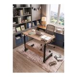 servetavcı Öğrenci Ders Çalışma Masası - Atlantik Çam 80X40 (Tekerli) Oval Kenar