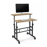 servetavcı Yükseklik Ayarlı Bilgisayar/laptop Ve Çalışma Masası - Atlantik Çam 80x60 (TEKERLİ) Oval Kenar