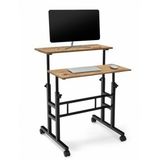 Servetavcı Yükseklik Ayarlı Bilgisayar/Laptop Ve Çalışma Masası - Atlantik Çam (Tekerli) 70X60