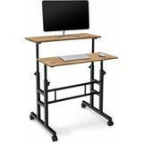 servetavcı Yükseklik Ayarlı Bilgisayar/laptop ve Çalışma Masası - Çam 80X40 (Tekerli) - 80 x 60 cm - Atlantik Çam