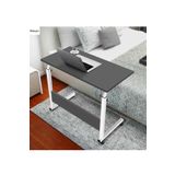 Servetavcı Yükseklik Ayarlı Çalışma Masası - Antrasit Beyaz (Tekerli) 80X40 Oval Kenar