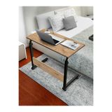 servetavcı Yükseklik Ayarlı Çalışma Masası - Atlantik Çam (TEKERLİ) 80x40 Oval Kenar