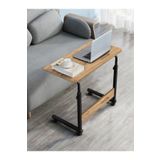 servetavcı Yükseklik Ayarlı Çalışma Masası - Atlantik Çam (TEKERLİ) Oval Kenar - 70x40