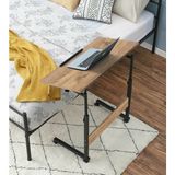 servetavcı Yükseklik Ayarlı Eğimli ve Katlanabilen Laptop Sehpası - Atlantik Çam (Tekerli) - 70 x 40 cm