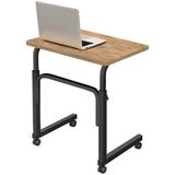 servetavcı Yükseklik Ayarlı Laptop Sehpası Atlantik Çam 40 x 60 cm (Tekerli)