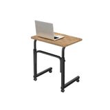 servetavcı Yükseklik Ayarlı Laptop Sehpası - Atlantik Çam (TEKERLİ) Oval Kenar - 60x40