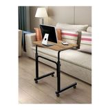 servetavcı Yükseklik Ayarlı Laptop Sehpası Ve Çalışma Masası - Atlantik Çam (TEKERLİ) 70x40 Oval Kenar