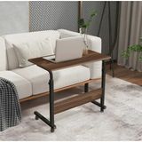 servetavcı Yükseklik Ayarlı Laptop Sehpası ve Çalışma Masası - Ceviz (Tekerli) - Y: 70 cm D: 40 cm G: 70 cm