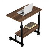 Servetavcı Yükseklik Ayarlı Raflı Laptop Sehpası - Ceviz (Tekerli)