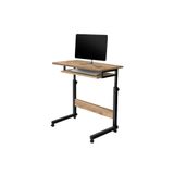 Servetavcı Yükseklik Ayarlı Ve Klavyelikli Laptop Sehpası - Atlantik Çam 70X40 (Frenli Tekerli)