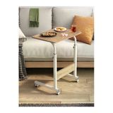Servetavcı Yükseklik Ayarlı Zigon Sehpa Atlantik Çam Beyaz - 45X40 Oval Kenar (Tekerlekli)